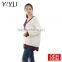 Trendy custom school unifrom women v-neck asymmetric hem cable knit sweater