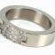 Classic Crystal Stainless Steel Rings Band Jewelry For Wedding