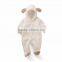 2016 winter coral fleece hooded long sleeve baby romper