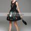 High quality elegant sleeveless embroidery dress of nature waist