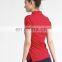 High quality red color golf polo shirts plain for women