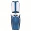 2016 Women's Rayon 2 Pcs Stretch Bandage Knee-length Bodycon Dress Blue