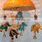 Indian Mobile Handmade GIFT WIND CHIMES ELEPHANT BELL DECORATIVE WINDOW DOOR VALANCES HANGING PARSOL Mobile door hanging LATKAN