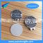 embossed different name ball markers with silver hat clip in bulk sale