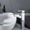 New arrival all copper square high body plating drawing basin faucet