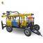 Stable quality well trailer-mount rig drill on trailer with mud drilling
