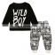 Fashion Baby Clothes Set Word Printing Cotton Autumn Baby Boy Boutique Outfits