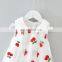 A0248# summer toddler Kids Baby Girls dress kids cherry party dress girls pearl formal clothes