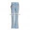 TWOTWINSTYLE Casual Tassel Lace Up Sashes Bag Women's Pant High Waist Loose Wide Leg Pants