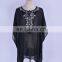 Embroidery Beach Cover up Black Chiffon Bikini Cover Up Beachwear Plus size Beach Pareo Tunic Sarong swimsuit cover up