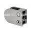 Stainless Steel 304 Flat Back Square Type Glass Clamp With Security Plate