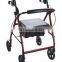 china luxury outdoor shopping 4 rous adjustable foldable rollz aluminum bariatric rollator parts wheel walker for old man