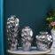 Large Silver Honeycomb Round Modern Simple Ceramic Flower Vase For Living Room Decor