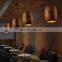 Tonghua Ceiling Wood Wine Barrel Lamp Hanging Fixture LED Bulb Pendant Downlight For Bar Cafe Atomasphere Restaurant Chandelier