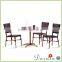 Cheap metal french bamboo looking bistro rattan table chairs bases for glass tops