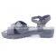Latest asian style wholesale slingback low heel sandals shoes for women with buckle
