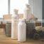 Cylinder Crack Distressed White Rustic Farmhouse Office Living Room Ceramic porcelain Flower Vases for One Flower Home Decor