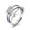 Internet Celebrity Stress Spinning Adjustable Reduce Sterling Silver Anti Fidget Anxiety Ring