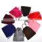 Custom logo printed velvet jewelry gift drawstring bag pouch with logo