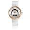 REBIRTH RE031 Fashionable Analog Quartz Simple Style Crystal Leather Women Hand Watch