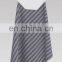 Popular Elegant 94% Cotton 6% Linen Yarn Dyed Blue Stripe  Fabric for Blouses