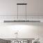 Simple Modern Long Strip Lamp with Adjustable Cord Suspension Hanging Lamp for Office Commercial Area Linear LED Pendant Light