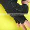 Black Half Finger Synthetic Leather Palm Padded Shock Absorbing Mountain Bike Gloves