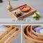 Creative Design Decorative Printed Lacquer Bamboo bardia Serving Tray With Handles