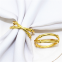 Spot Simple Style Bamboo Metal Golden Buckle Napkin Ring For Event Decoration