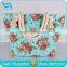 Custom Flower Pattern Beach Bag Cotton Canvas Beach Bag With Rope Handle