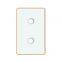 New arrival curved glass touch panel switch ZigBee aluminum frame Tuya smart home light wall switch