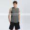 Gym Reflective Strip Sports Vest Men's Color block Printing Fitness Sweat-Absorbing Sleeveless