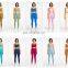 High Quality Custom Logo 30 Colors No Front Rise Seams Leggings Match Fitness Sports Bra Yoga Sets Women Workout Gym Wear Suit