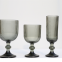 Wholesale Wedding Events Rental Vintage Smoke Colored Stemmed Wine Goblets And Grey ColoredDrinking Cups