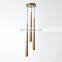 Zhongshan gold led pendant lamp cluster chandelier tube restaurant clothing store decorative hanging light