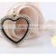 Peach heart shape magnet floating locket pendants DIY jewelry disc charms glass open pendant