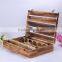 100% Eco-friendly 6 Bottles Pine Wooden Wine Box for Sale