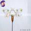metal garden decoration glow in dark bird stick art