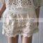 Ladies hot/water soluble lace short/cotton embroidery lace for girls shorts