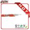 chinese wholesaler transparent rg6 1.02mm BC coaxial tv cable wire