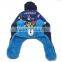 Fashion Warm Crown Fleece Bear Knitted Pom Pom Kids Earflap Hat