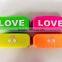 fluorescent colours silicone pencil bag/pencil shape sweet color pencil case