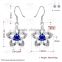 2015 beauty petal alloy earring jewelry stone earring