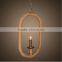 Vintage Style Hemp Rope Tyre Pendant Lighting - Hemp Rope Chandelier