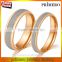 Wholesale frosted matte stainless steel couple ring 18k gold plated wedding new design finger ring