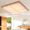 Solid Wood Frosted Glass Customized LED Electrodeless Dimming Ceiling Light