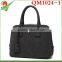 2016 women fashion handbag zipper Women black tote bag, women casual shoulder bag QM1024-1