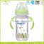 New Design Double Colors Handle Titanium Glass Baby Feeding Bottles