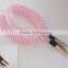 DC3.5 Dual transparent spiral cable