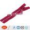 Zipper manufacture supply fashion rhinestone zipper,custom crystal diamond zipper
